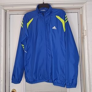 Adidas Blue/Yellow Windbreaker Jacket Size Medium
